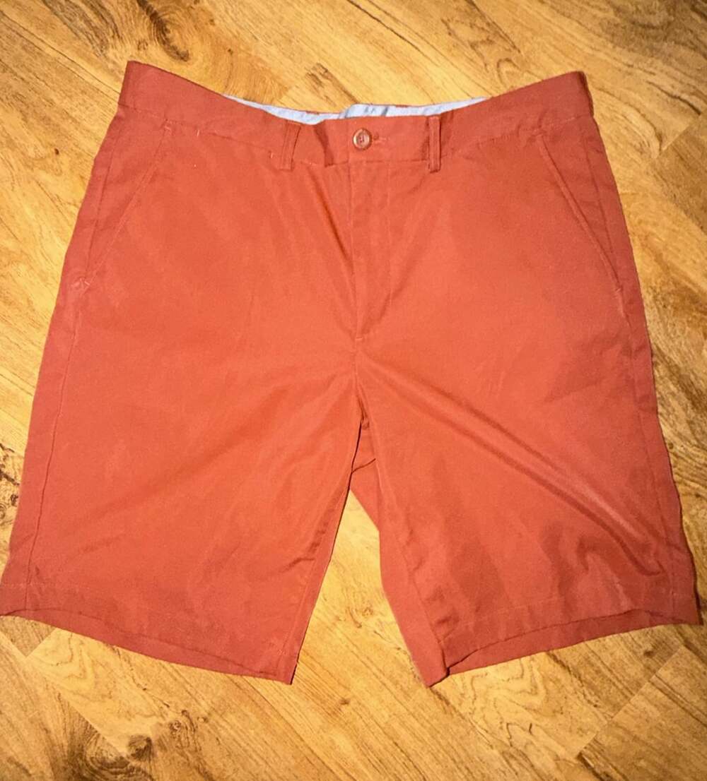 George Shorts Size 36 Rust Orange Flat Front Chinos